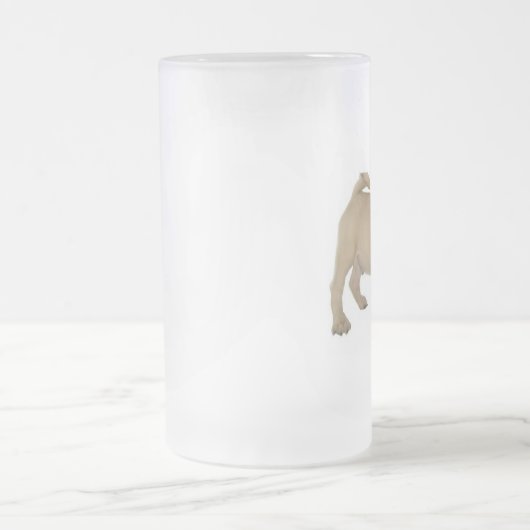 Mattierte Tasse mit Baby Puggle (Mittel)