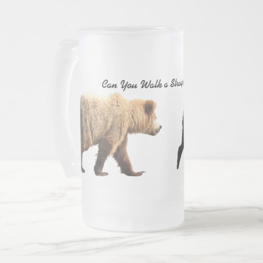 Mattierte Tasse mit Bären (Vorderseite Links)