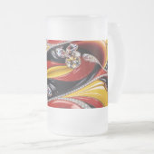 Mattierte Tasse mit belgischer Farbgestaltung (VorderseiteRechts)