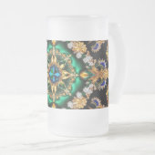 Mattierte Tasse mit brasilianischem Farbdesign (VorderseiteRechts)