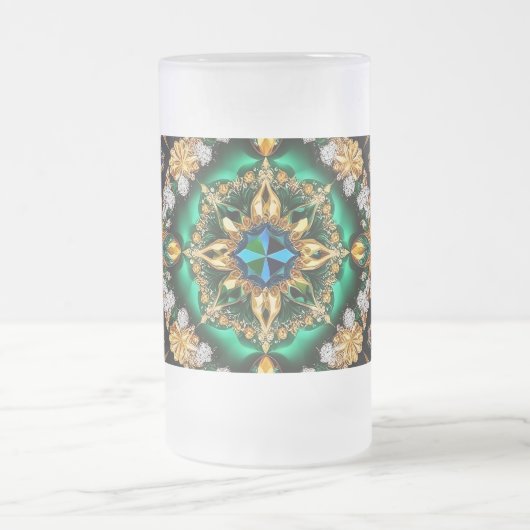 Mattierte Tasse mit brasilianischem Farbdesign (Mittel)