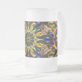 Mattierte Tasse mit brasilianischer Farbgestaltung (VorderseiteRechts)