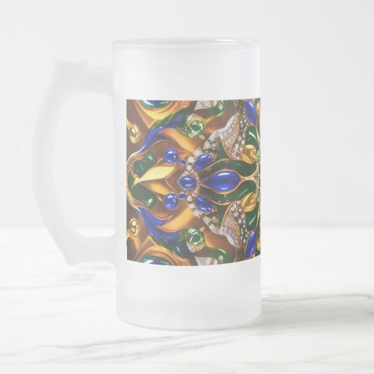 Mattierte Tasse mit brasilianischer Farbgestaltung (Links)