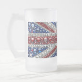 Mattierte Tasse mit britischer Farbgestaltung (Links)