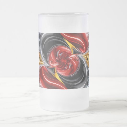 Mattierte Tasse mit deutscher Farbgestaltung (Mittel)