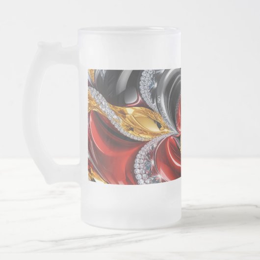 Mattierte Tasse mit deutscher Farbgestaltung (Links)