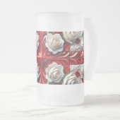 Mattierte Tasse mit englischer Rose (VorderseiteRechts)