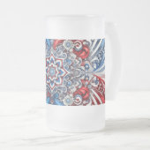 Mattierte Tasse mit französischer Farbgestaltung (VorderseiteRechts)