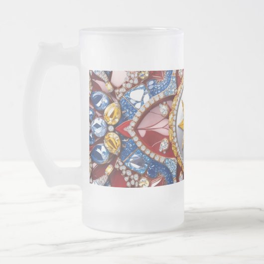 Mattierte Tasse mit kolumbianischer Farbgestaltung (Links)