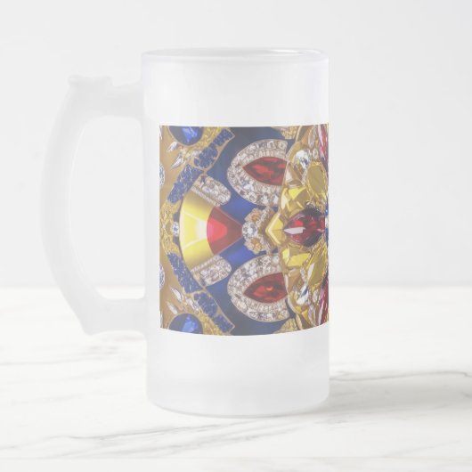 Mattierte Tasse mit kolumbianischer Farbgestaltung (Links)