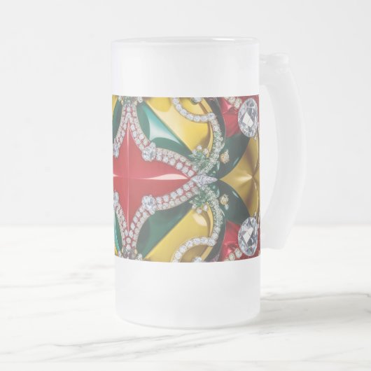 Mattierte Tasse mit Los Angeles Farbgestaltung (VorderseiteRechts)