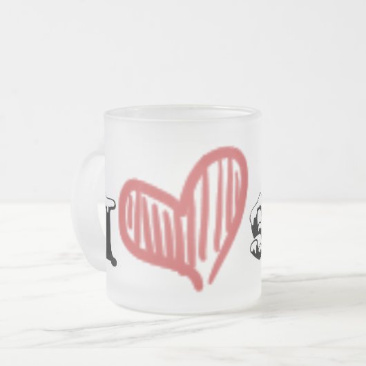 Mattierte Tasse mit Schnee (Vorderseite Links)