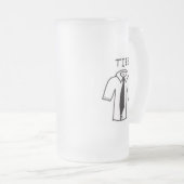 Mattierte Tasse mit/Schwarz/Weiß-Shirt mit/Krawatt (VorderseiteRechts)