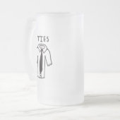 Mattierte Tasse mit/Schwarz/Weiß-Shirt mit/Krawatt (Vorderseite Links)