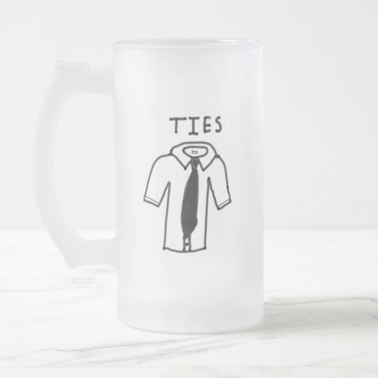 Mattierte Tasse mit/Schwarz/Weiß-Shirt mit/Krawatt (Links)