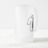 Mattierte Tasse mit schwarzem und weißem Shirt mit (VorderseiteRechts)