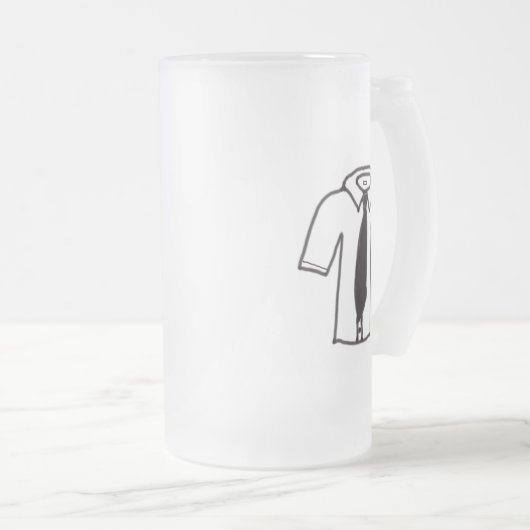 Mattierte Tasse mit schwarzem und weißem Shirt mit (VorderseiteRechts)