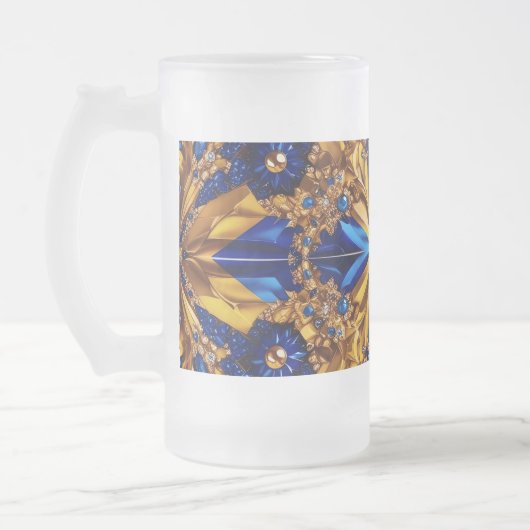 Mattierte Tasse mit schwedischer Farbgestaltung (Links)