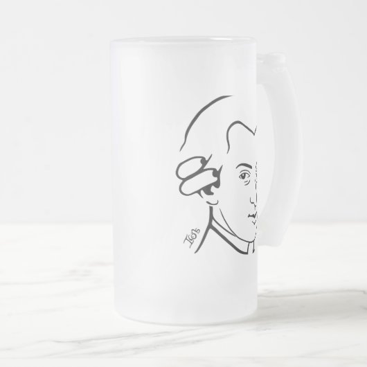 Mattierte Tasse Mozart (VorderseiteRechts)