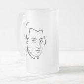 Mattierte Tasse Mozart (Vorderseite Links)