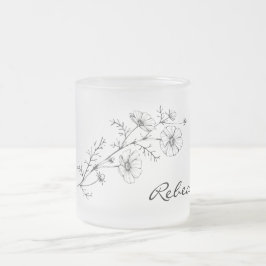 Mattierte Tasse Name Floral personalisieren