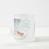 Mattierte Tasse Polar Bear und Sleigh (Vorderseite Links)