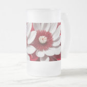 Mattierte Tasse Red White Floral AI Art Design (VorderseiteRechts)