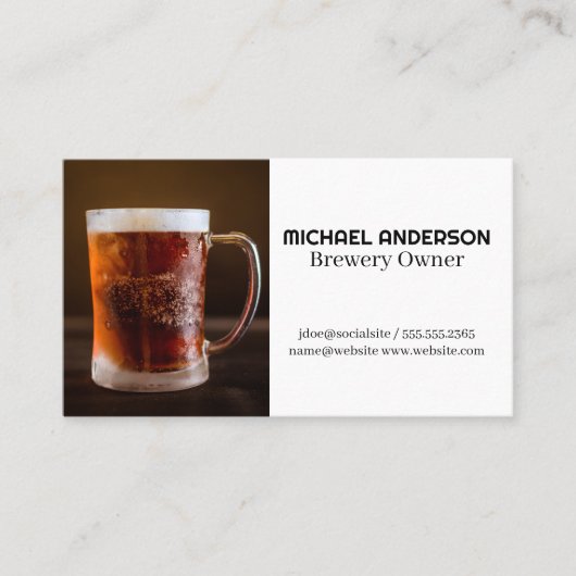 Mattierte Tasse | Restaurant Visitenkarte (Vorderseite)