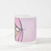 Mattierte Tasse "rosa Freitags" (Mittel)