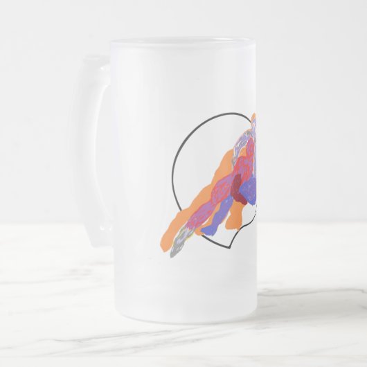 Mattierte Tasse: Sieg Mattglas Bierglas (Vorderseite Links)