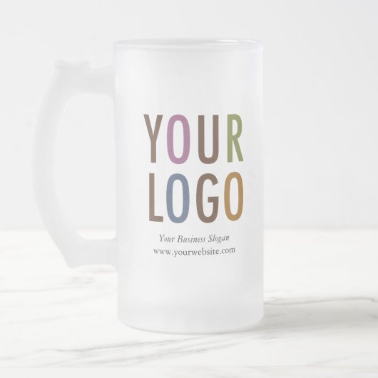 Mattierte Tasse von Glasbäern mit Logo 16 oz Keine (Links)