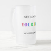 Mattierte Tasse von  Glass-Bier mit Firmenlogo (Vorderseite Links)