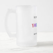 Mattierte Tasse von  Glass-Bier mit Firmenlogo (Links)
