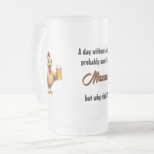 Mattierte Tasse von Hühnerbier (Vorderseite Links)