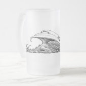 Mattierte Tasse von Schlafdrachen (Vorderseite Links)