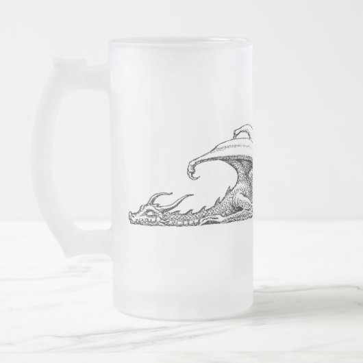 Mattierte Tasse von Schlafdrachen (Links)