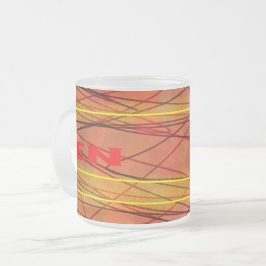 Mattierte Tasse von Zen-Rotdraht (Vorderseite Links)