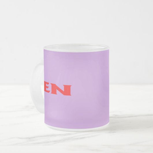 Mattierte Tasse Zen red lilac (Vorderseite Links)