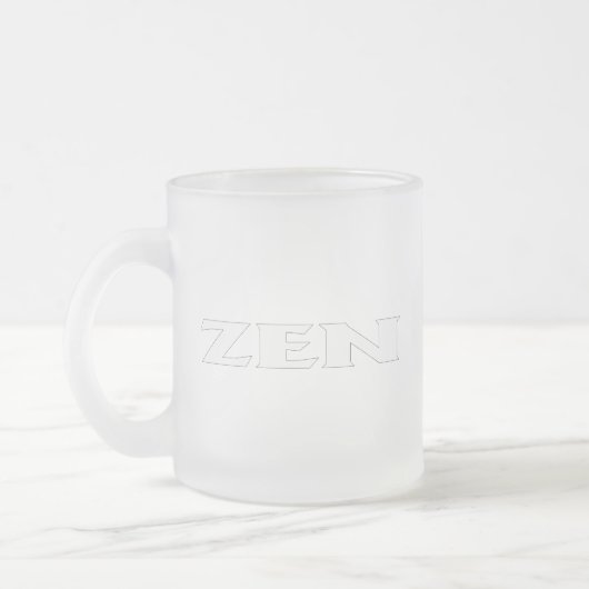 Mattierte Tasse Zen-Weiß (Links)