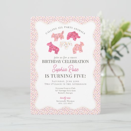 Mattierte Tierkochen Geburtstagsparty Einladung (Stehend Vorderseite)