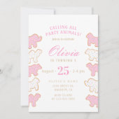 Mattierte Tierkochen sprinkeln Sofortdownload Einladung (Vorderseite)