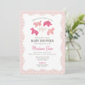 Mattierte Tierkochen Sweet Baby Shower Einladung (Stehend Vorderseite)