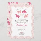 Mattierte Tierkochen Sweet Baby Sprinkle Einladung (Vorne/Hinten)