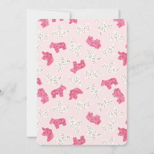 Mattierte Tierkochen Sweet Baby Sprinkle Einladung (Rückseite)