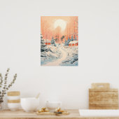 Mattierte Träume: Bezaubernde Winterlandschaften Poster (Küche)