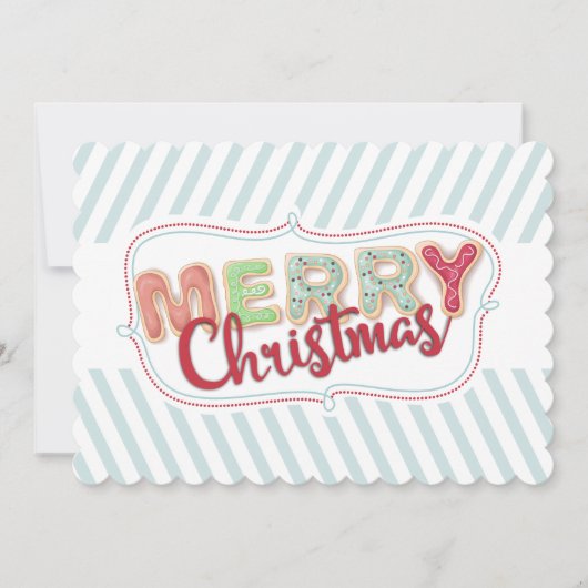 Mattierte Weihnachtskekse aus der Kartenküche Feiertagskarte (Vorderseite)