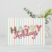 Mattierte Weihnachtskekse aus der Kartenküche Feiertagskarte (Stehend Vorderseite)