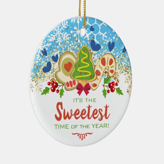 Mattierte Weihnachtskekse Backbäckerei Winter Keramik Ornament (Rechts)