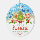 Mattierte Weihnachtskekse Backbäckerei Winter Keramik Ornament (Links)