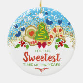 Mattierte Weihnachtskekse Backbäckerei Winter Keramik Ornament (Hinten)